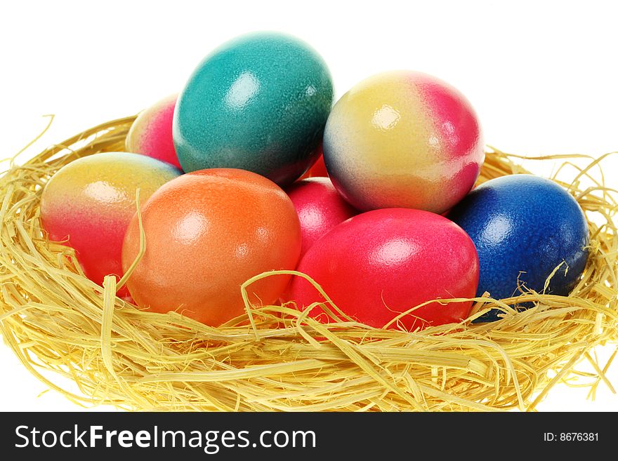 Easter eggs on a white background. Easter eggs on a white background.
