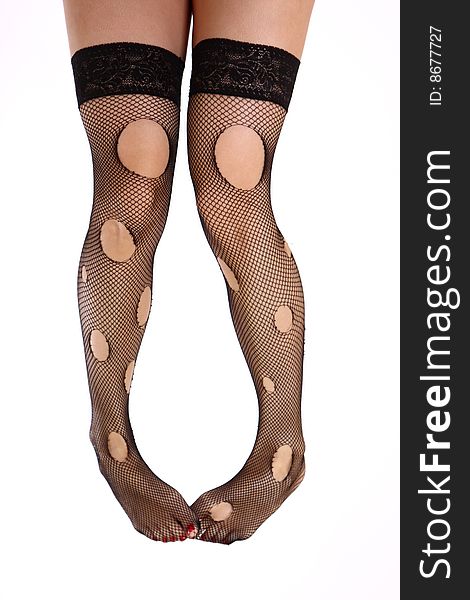 Woman's legs in stockings