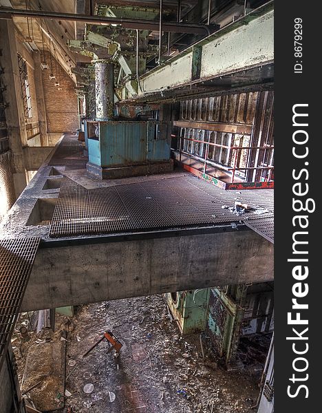 Mechanical Mezzanine in an Abandoned Industrial Building