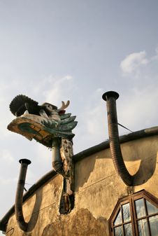 Wooden And Steel Dragon Head Stock Photography Wooden And Steel Dragon Head Stock Photography