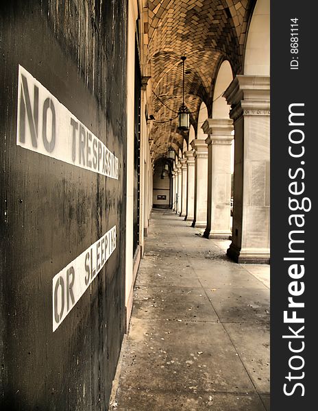 No Trespassing or Sleeping on Abandoned Church Property