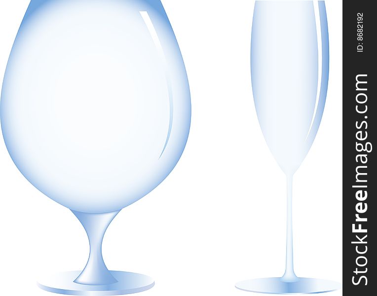 Vector illustration of Two wine glasses. Vector illustration of Two wine glasses