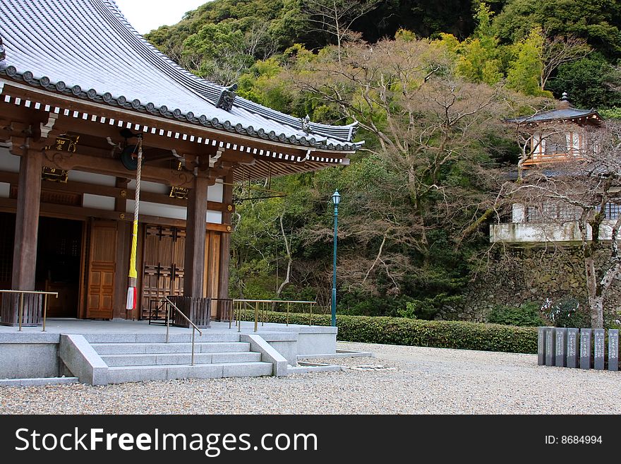 Small mountain temple, Minoh, Osaka, Kansai, Japan.