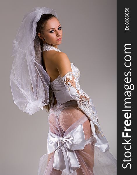 Young beautiful bride erotic portrait. Young beautiful bride erotic portrait