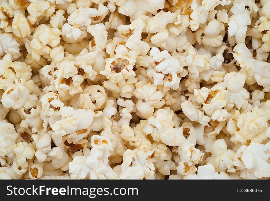 Texture background of airy popcorn