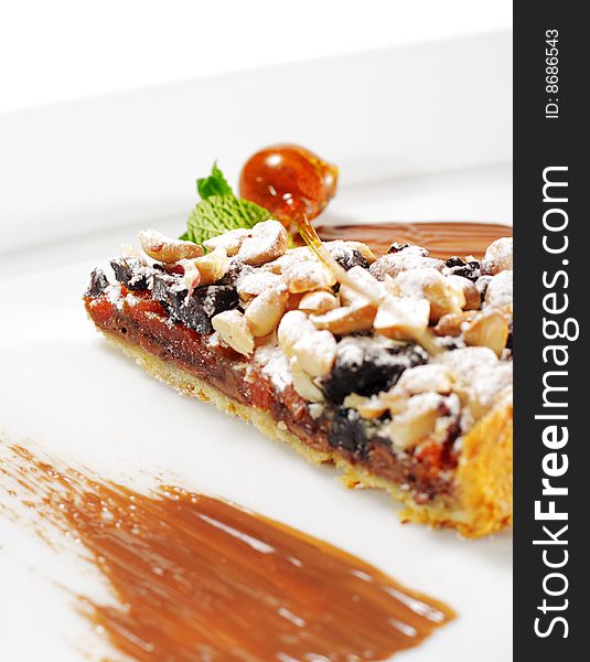 Dessert - Chocolate Shortcake with Dried Fruit and Nuts