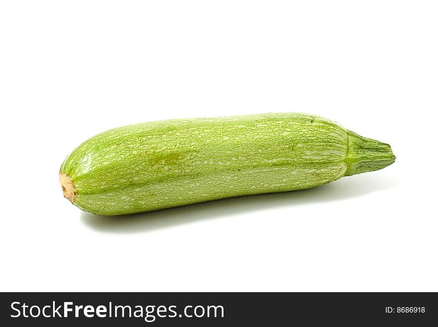 Vegetable marrow isolated on white.
