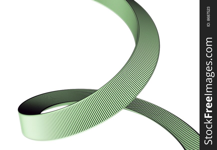 Green abstract knot. 3d render. Green abstract knot. 3d render