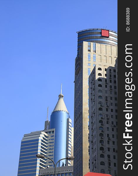 The modern building of the lujiazui financial centre in shanghai china.