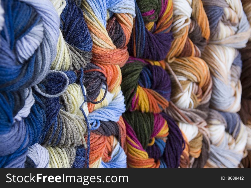 Color yarns for background and texture