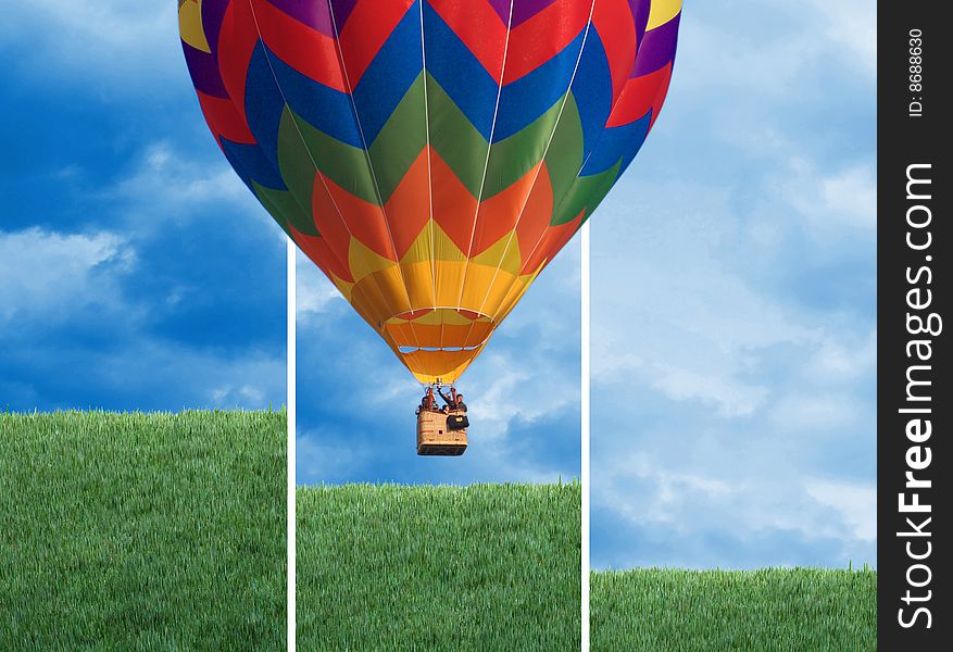 Fine imageof colorful hot air balloon background