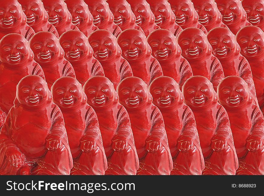 Red Buddah Figurines