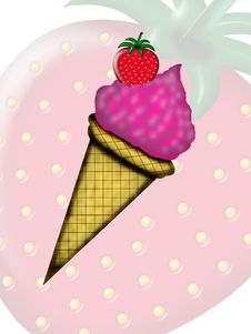 Strawberry Ice-cream Stock Images Strawberry Ice-cream Stock Images