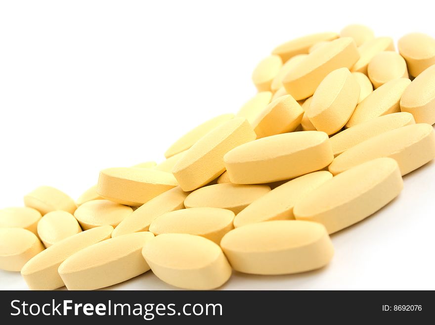 Pile of dietary supplement - closeup view. Pile of dietary supplement - closeup view