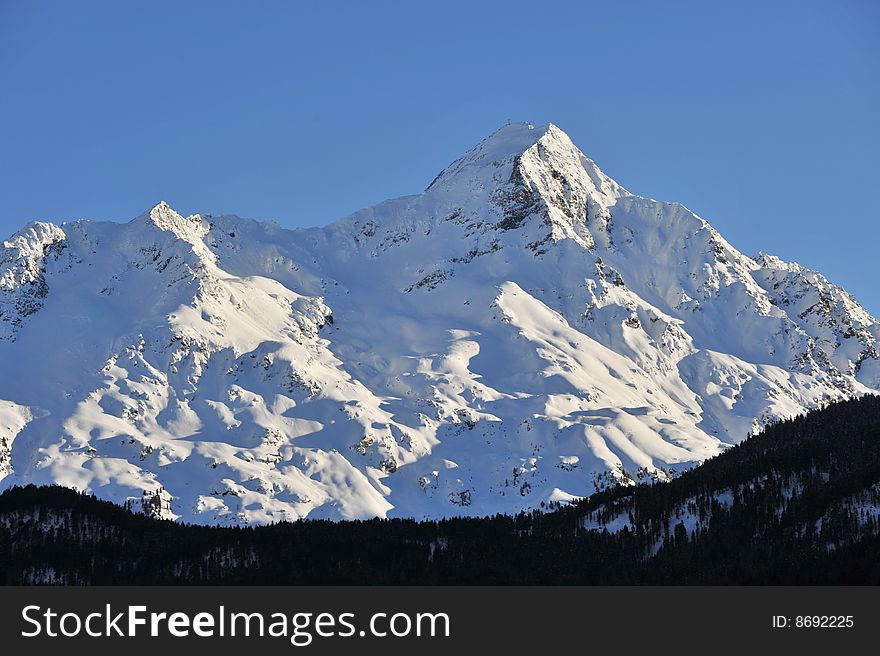 Winter landscape of winter alpes