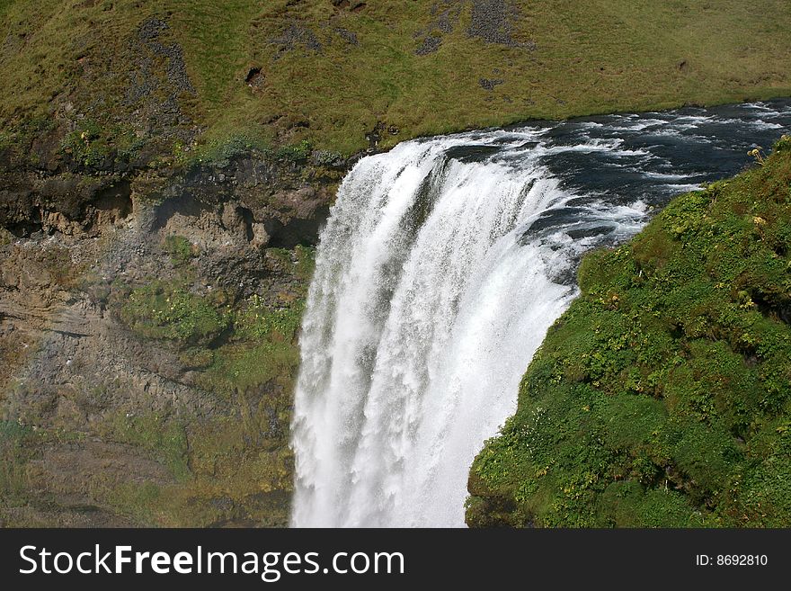 Top Of A Large Waterfall