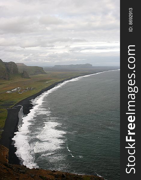 This is a typical Icelandic beach with his black sand
