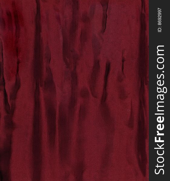 Dark red wrinkled woven fabric for a background texture.