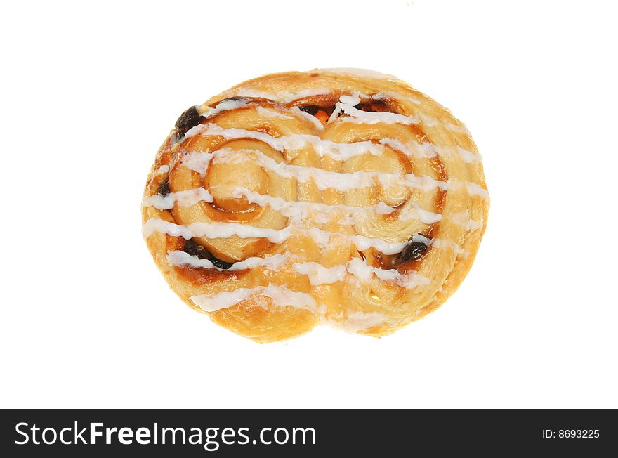 Danish pastry isolated on white