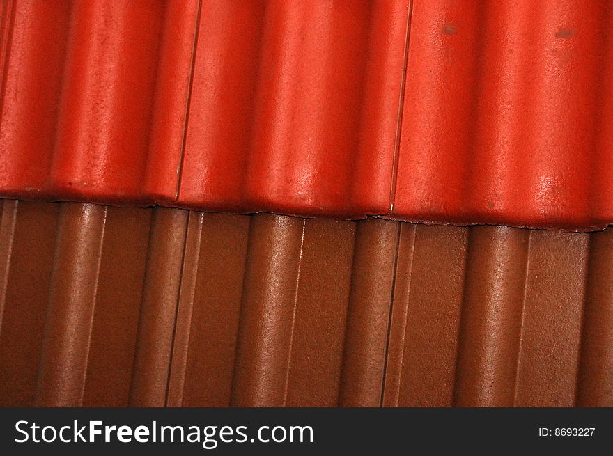 Background from a red and brown part of a roof