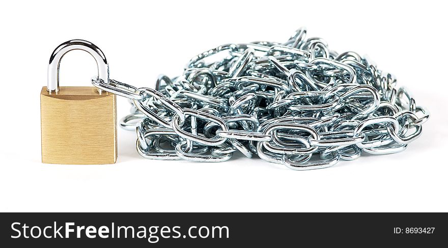 Padlock and chain