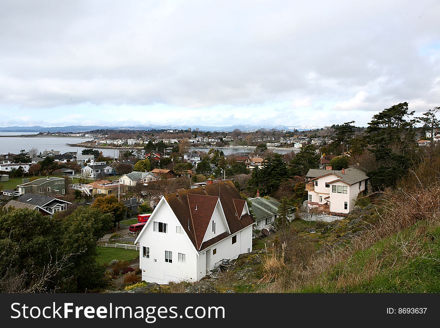 Community houses near the seaside, victoria canada. Community houses near the seaside, victoria canada