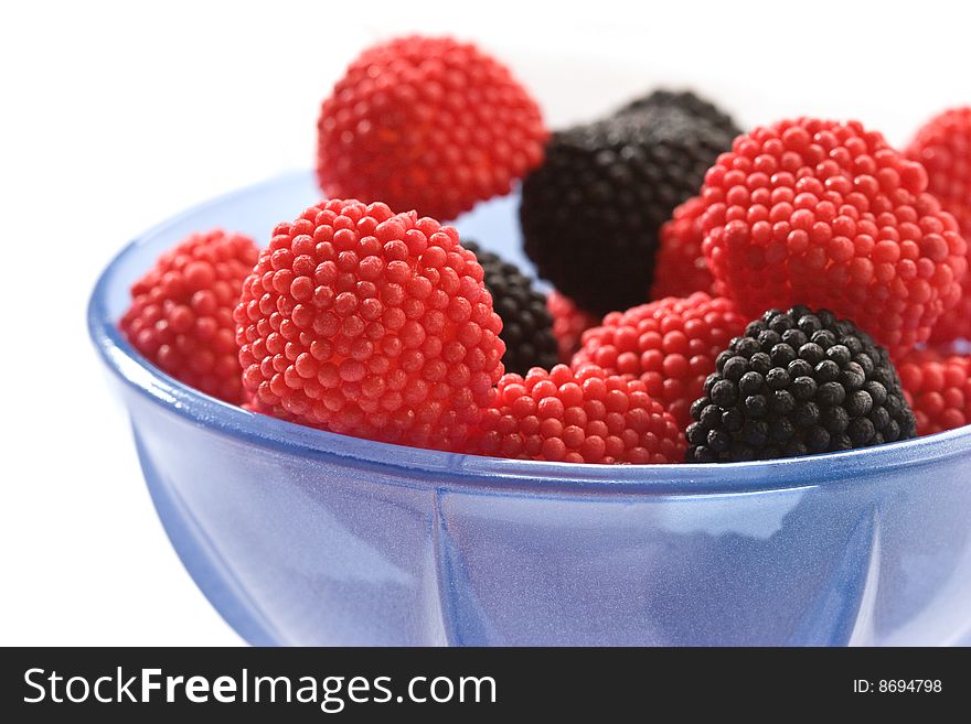 Food serias: bowl with fruit sugar candy