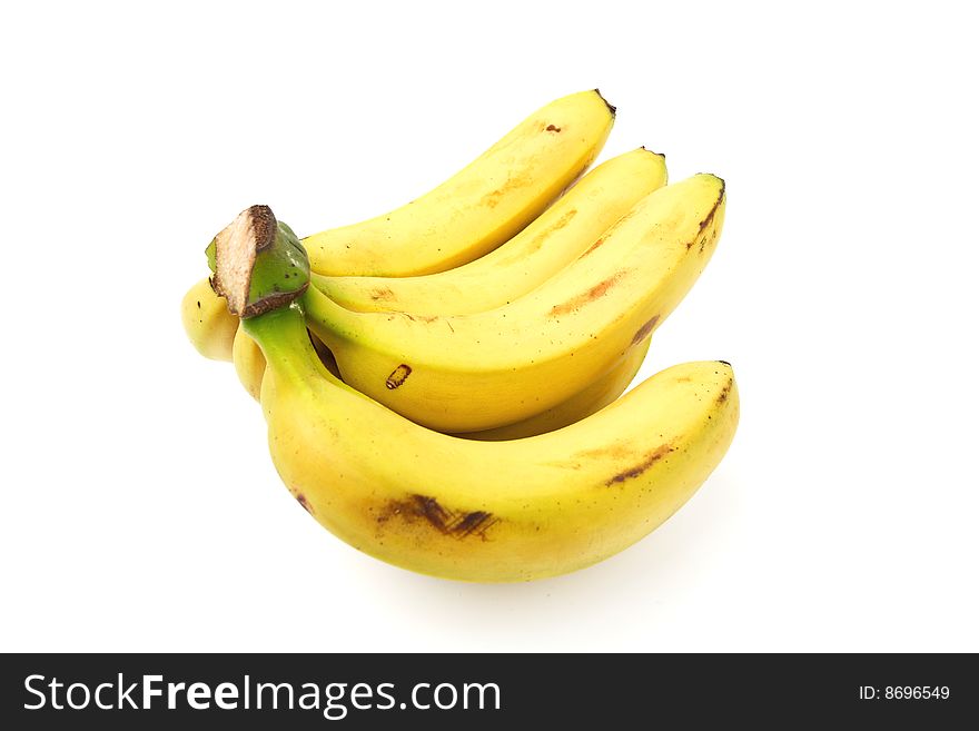 Delicious banana in white background