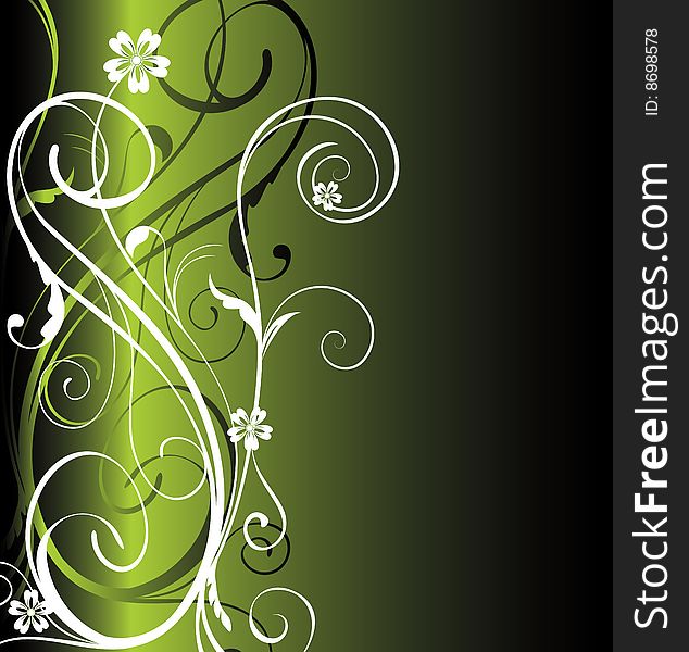 Abstract green floral background (vector). Abstract green floral background (vector)
