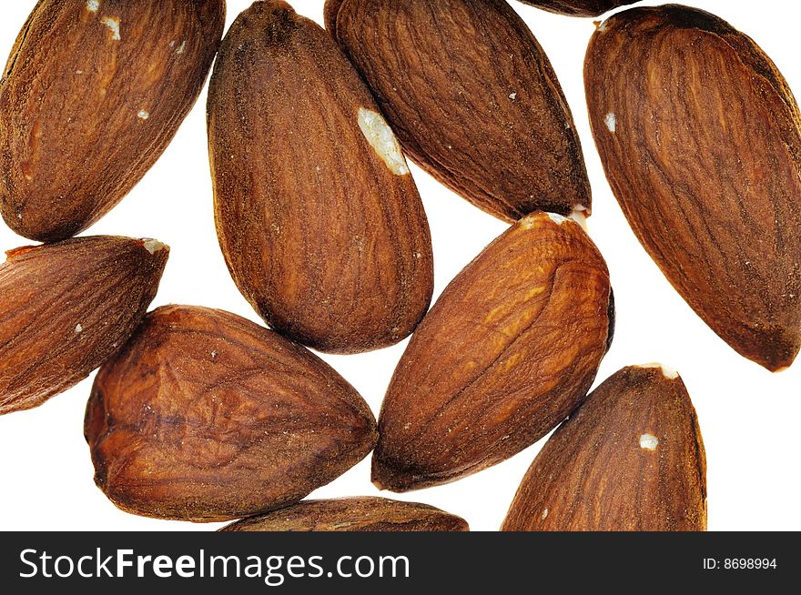 Almond isolated on the white background. Almond isolated on the white background.