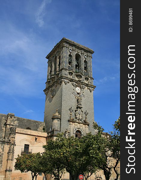 The Church of San Pedro in Arcos De La Frontera, Spain. The Church of San Pedro in Arcos De La Frontera, Spain