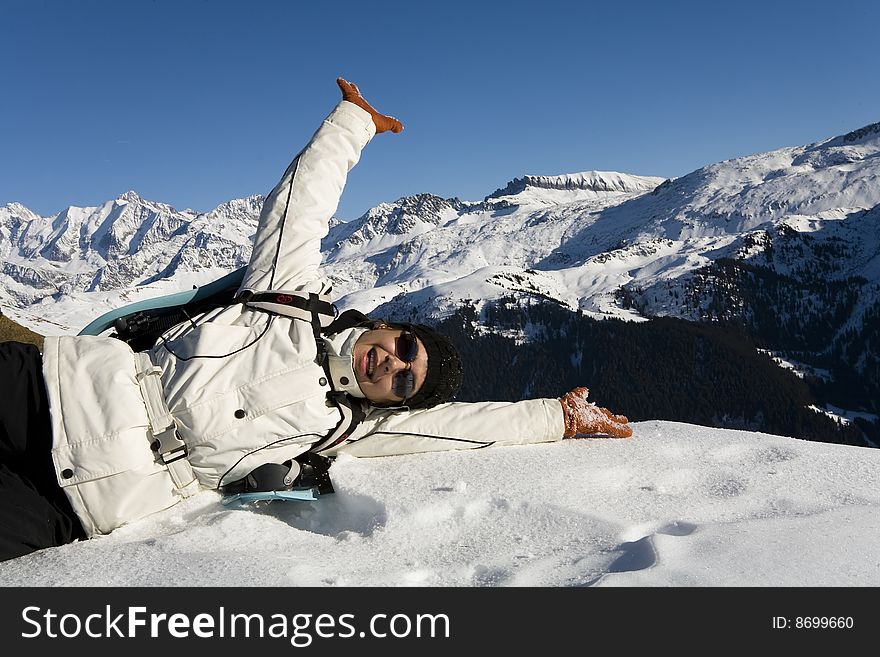 Woman In Mountain