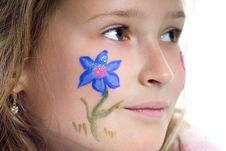 Pretty Girl With Flower Butterfly Make-up Royalty Free Stock Photo Pretty Girl With Flower Butterfly Make-up Royalty Free Stock Photo