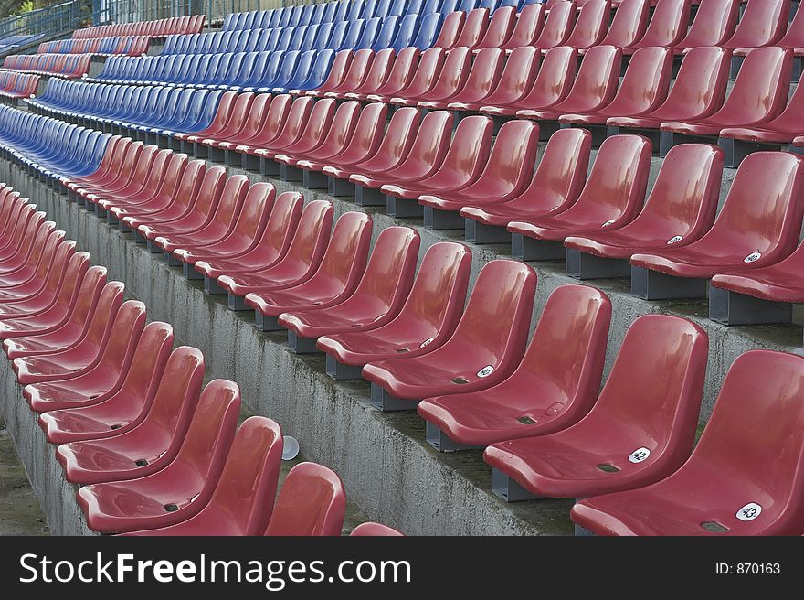 Empty stadium seats