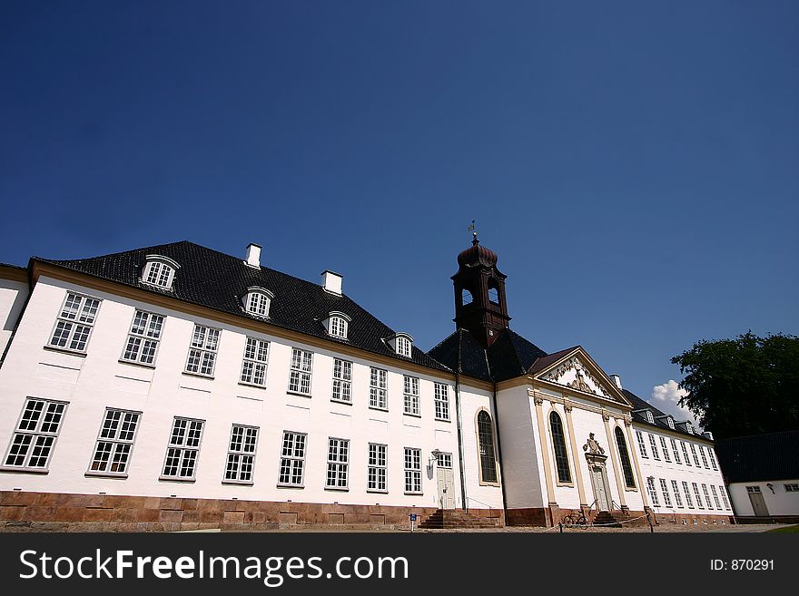 Castel of fredensborg in denmark a sunny summer day. Castel of fredensborg in denmark a sunny summer day