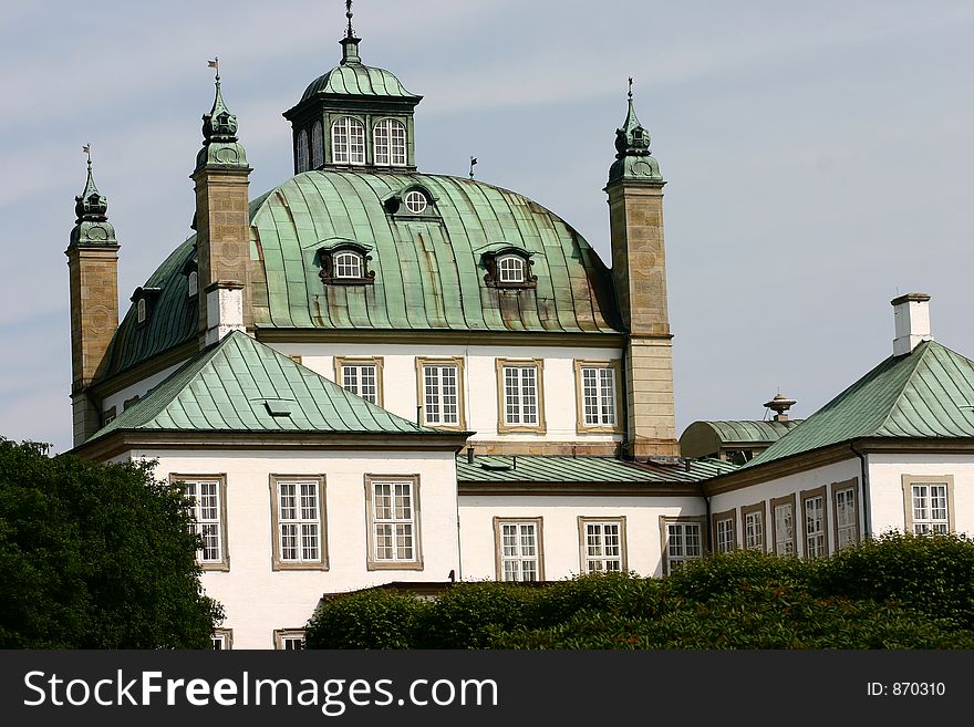 Castel of fredensborg in denmark a sunny summer day. Castel of fredensborg in denmark a sunny summer day