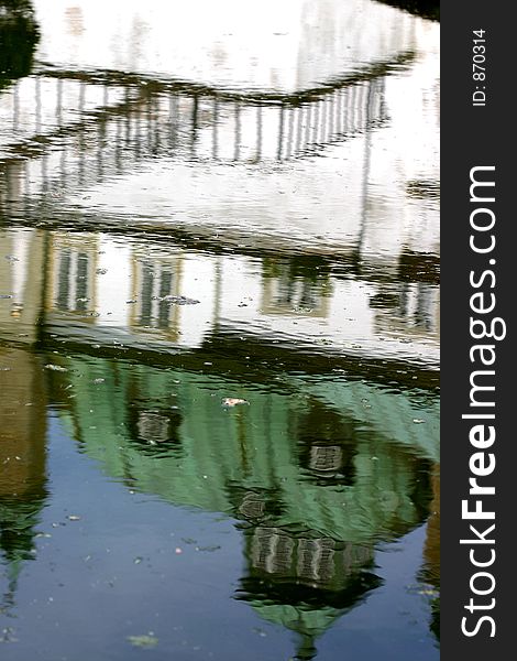 Castel of fredensborg in denmark a sunny summer day, reflection in the water. Castel of fredensborg in denmark a sunny summer day, reflection in the water