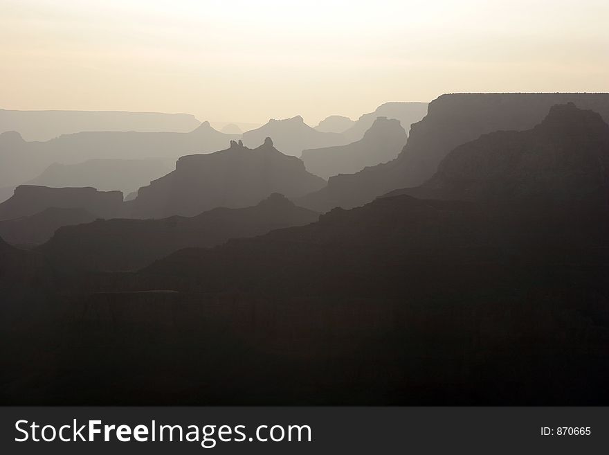 Grand Canyon At Sunset