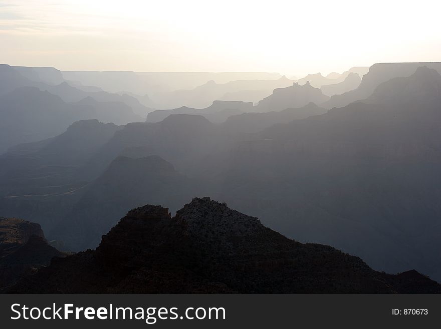 Grand Canyon At Sunset