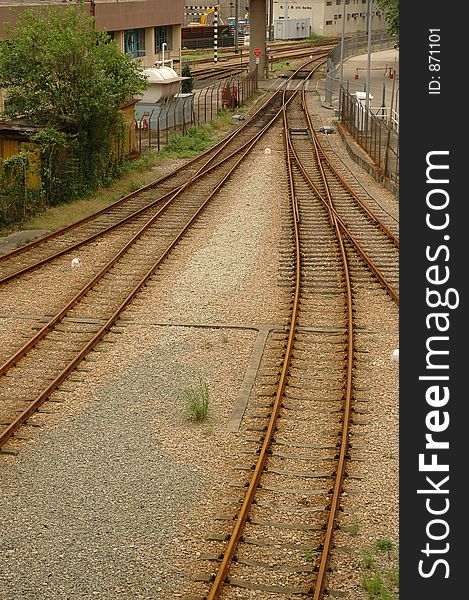 Rusted railway. Rusted railway