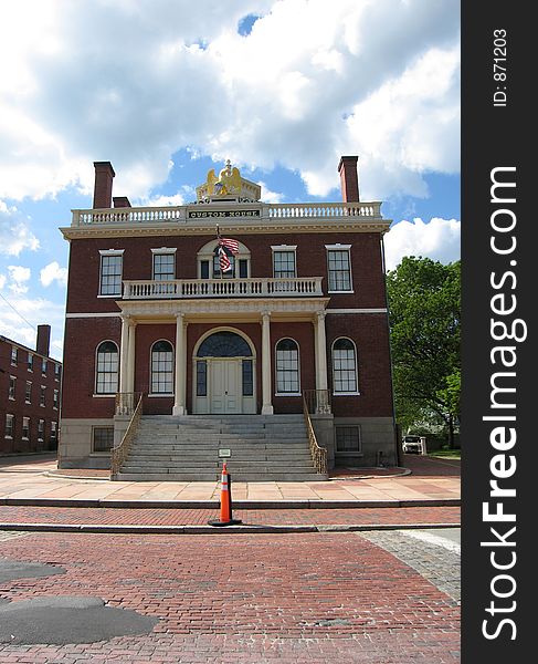 Original photo of a historic building in Salem MA. Original photo of a historic building in Salem MA.