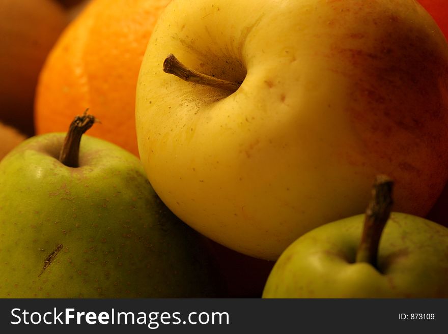 Fruits on a plate. Fruits on a plate