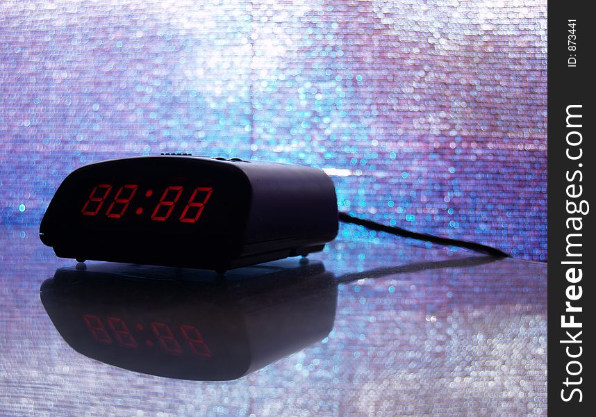 Digital Alarm clock with reflection (digits adjustable). Digital Alarm clock with reflection (digits adjustable)
