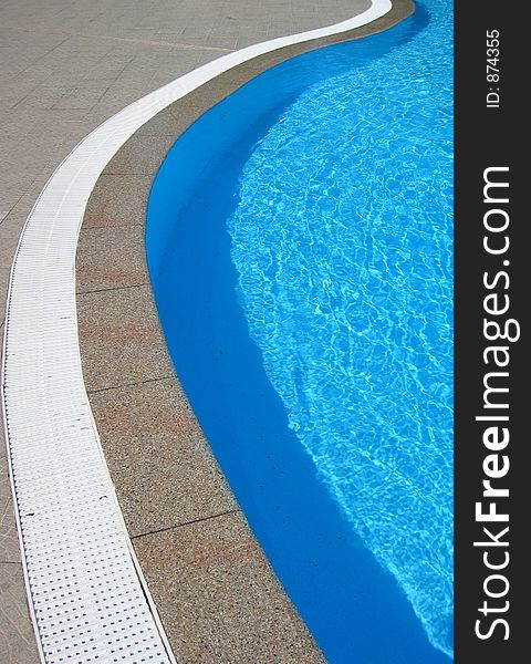 Abstract wavy lines at the pool side. Abstract wavy lines at the pool side