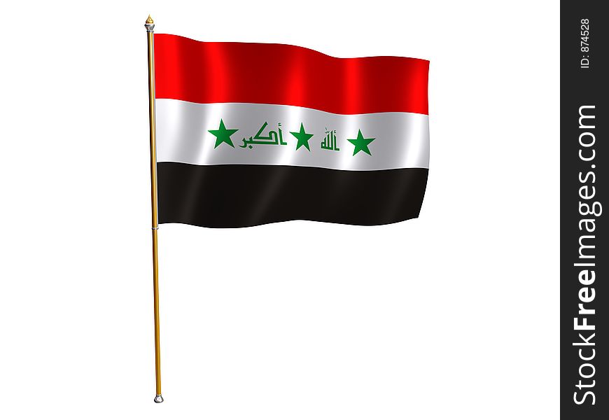 Silk flag of Iraq. Silk flag of Iraq