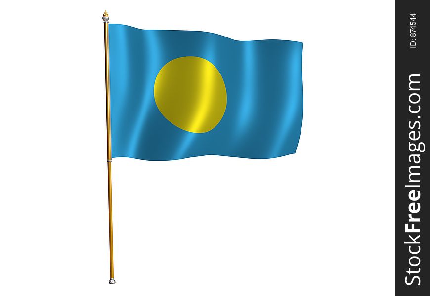 Palau silk flag