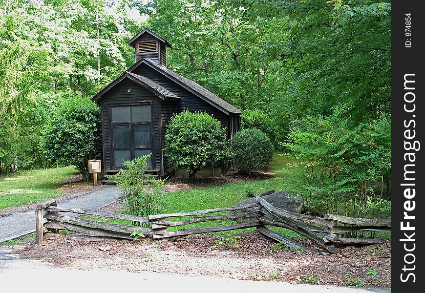 Old wooden chapel building in sc park