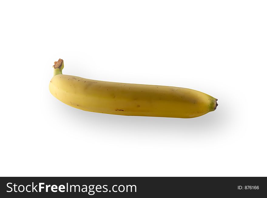 Isolated banana on white