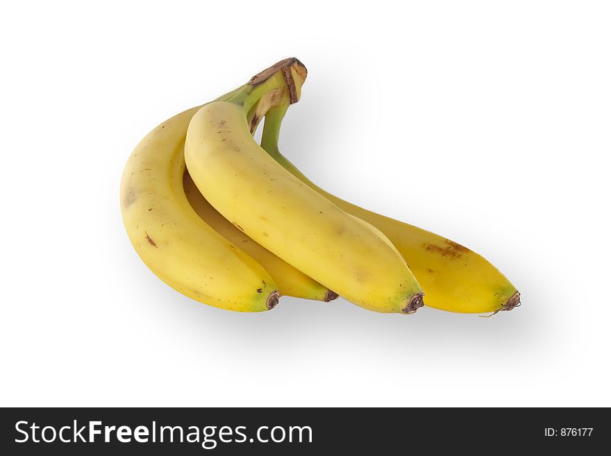 Isolated Bananas on white