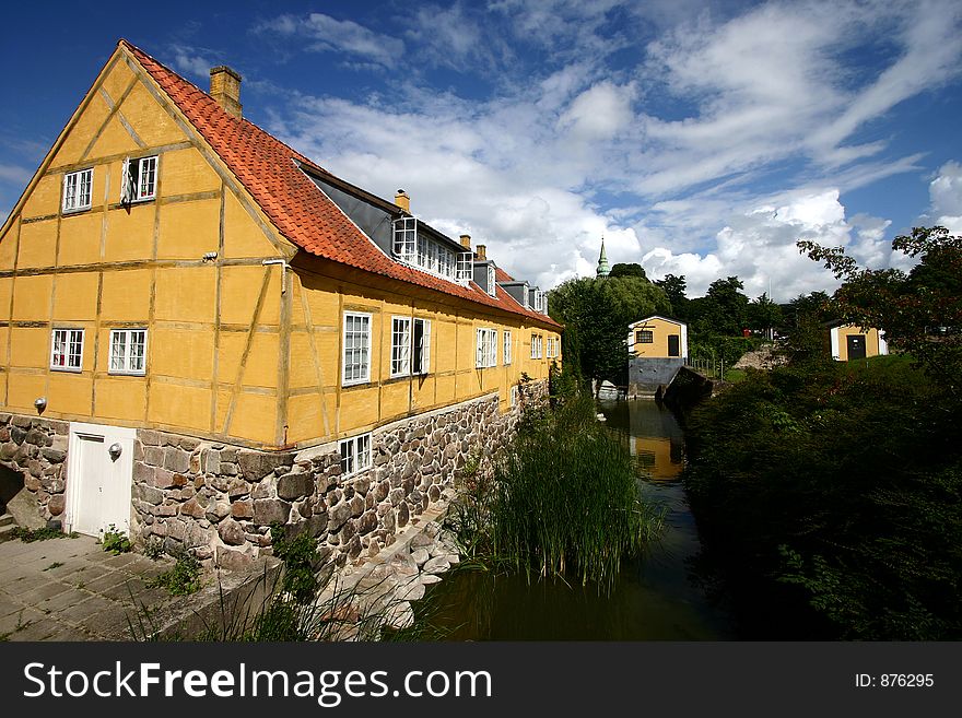 Traditional half timbered house in denmark. Traditional half timbered house in denmark